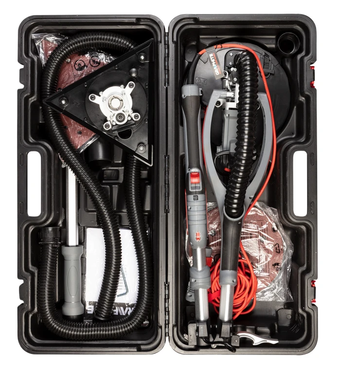Szlifierka do gipsu GRAPHITE 710W 225mm/215 mm,okrągła i trójkątna stopa, latarka