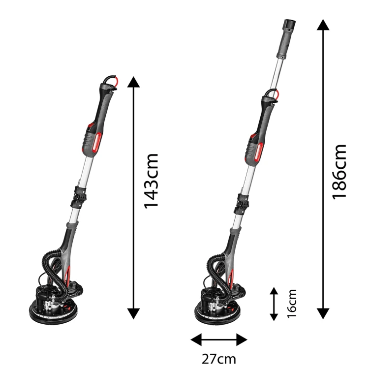 Szlifierka do gipsu GRAPHITE 800W 225mm/215 mm, led