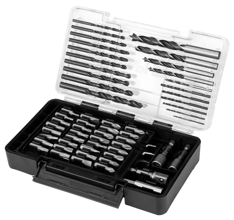 Wiertła, bity, nasadki GRAPHITE zestaw 66 szt.