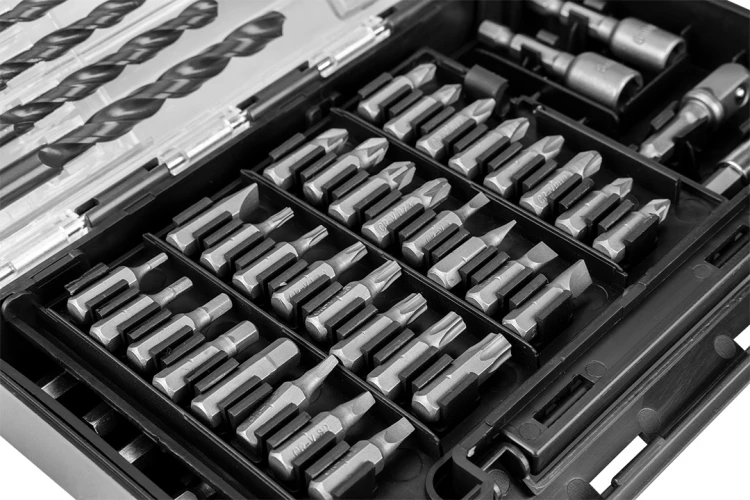 Wiertła, bity, nasadki GRAPHITE zestaw 66 szt.