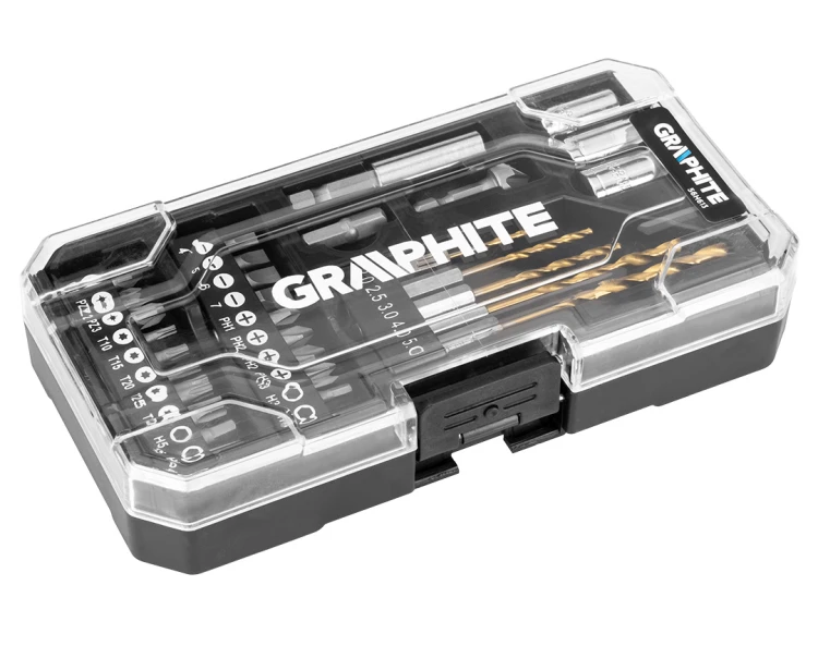 Wiertła i bityGRAPHITE zestaw 50 szt.