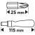 Zestaw bitów 5902062119858 z uchwytem magnetycznym z grzechotką 115 mm, 21 szt.
