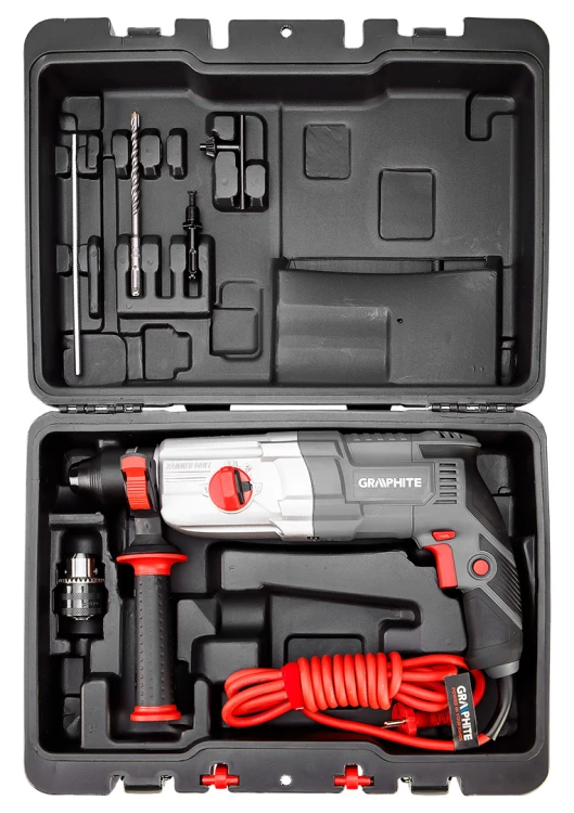 Młotowiertarka GRAPHITE SDS+ 800W, 2.8J, walizka