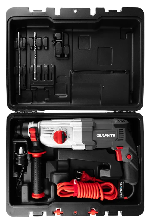 Młotowiertarka GRAPHITE SDS+ 900W, walizka