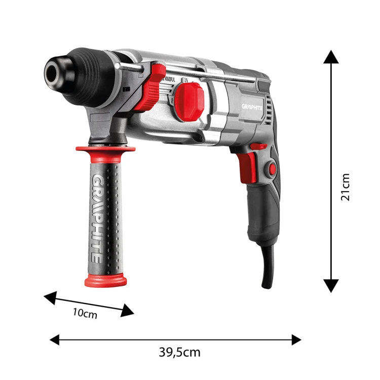Młotowiertarka GRAPHITE SDS+ 900W, walizka