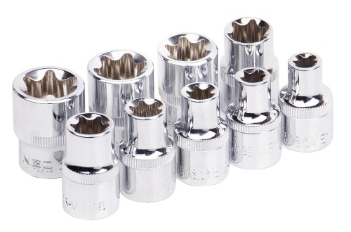 Klucze nasadowe TORX 1/2" NEO TOOLS zestaw 9 szt.