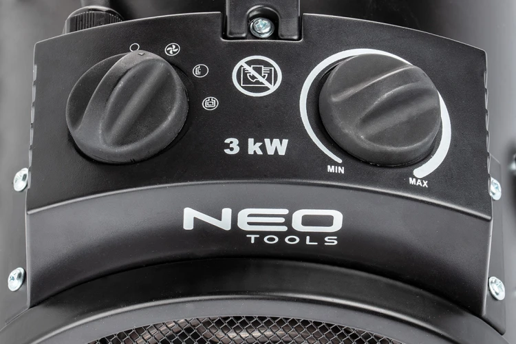 Nagrzewnica elektryczna 3kW NEO TOOLS  przemysł, regulacja ustawienia, IPX4