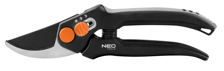Sekator by-pass 185 mm NEO TOOLS  zakres do 15 mm, regulowany rozstaw