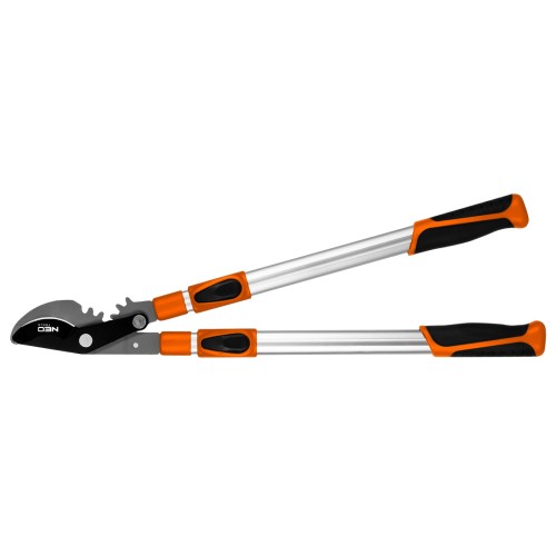 Sekator do gałęzi by-pass 665 mm NEO TOOLS  zakres do 42 mm, przekładnia, teleskopowe uchwyty