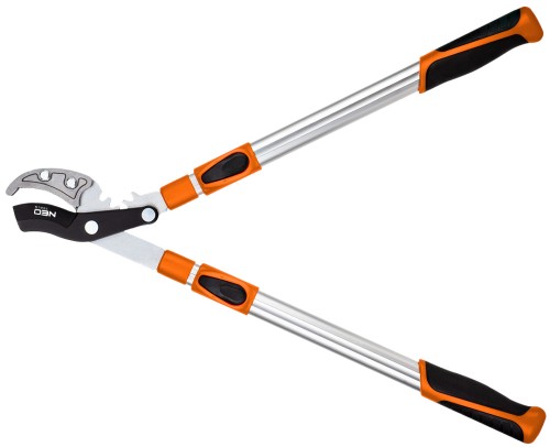 Kowadełkowy sekator do gałęzi 670 mm NEO TOOLS zakres do 42 mm, przekładnia zwiększajaca siłe nacisku o 40%,