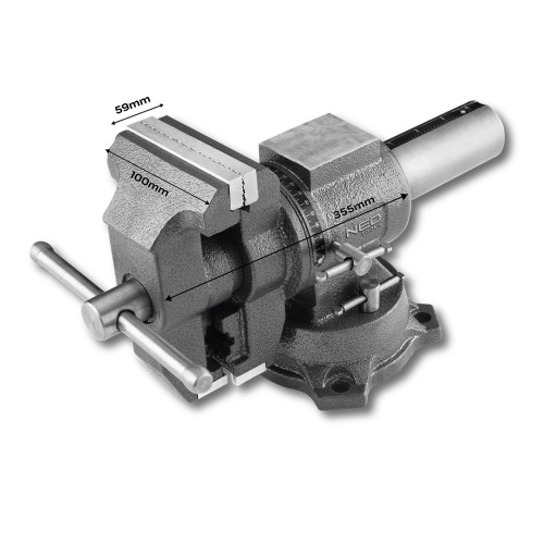 Imadło ślusarskie obrotowe NEO TOOLS  100 mm, 360 stopni