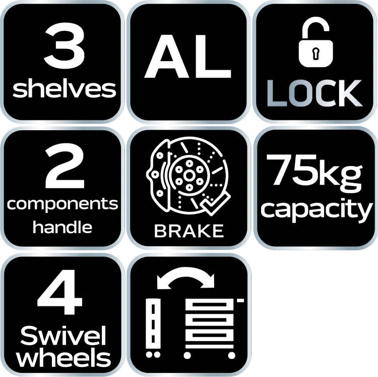 Wózek składany NEO TOOLS 75 kg z organizerem