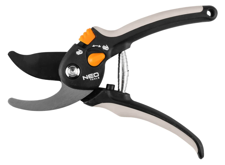Sekator by-pass 200 mm NEO TOOLS zakres do 18 mm, regulowany rozstaw.