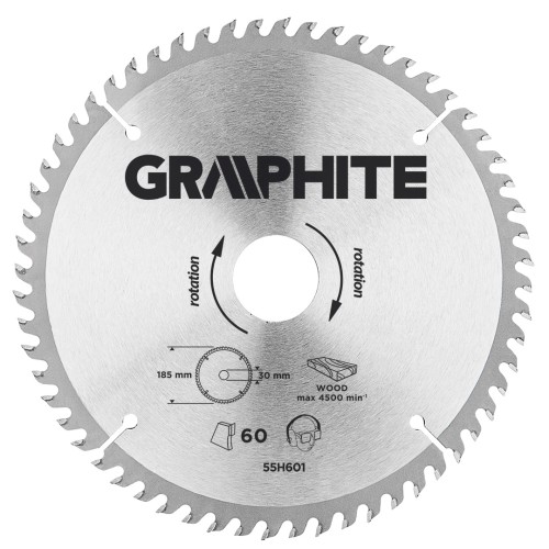Tarcza do pilarki widiowa GRAPHITE 185 x 30 mm 60 zębów