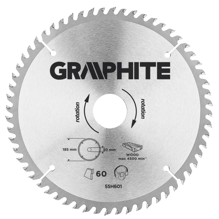 Tarcza do pilarki widiowa GRAPHITE 185 x 30 mm 60 zębów