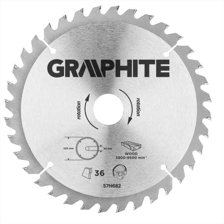 Tarcza do pilarki widiowa GRAPHITE 205 x 30 mm 36 zębów