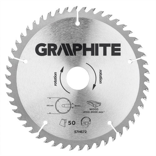 Tarcza do pilarki widiowa GRAPHITE 190 x 30 mm 50 zębów