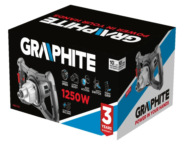 Mieszarka GRAPHITE 1250W 400-800 min-1