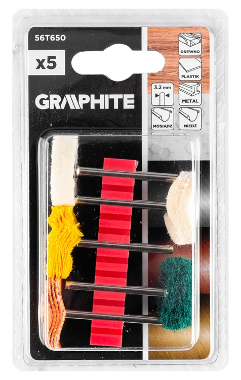 Akcesoria do miniszlifierki GRAPHITE zestaw 5 szt.