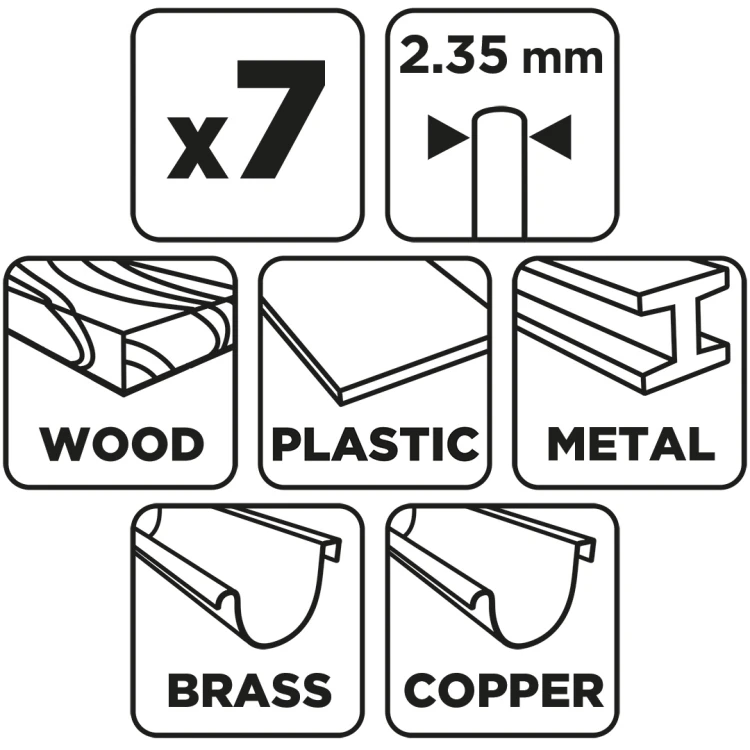 Zestaw filców do miniszlifierki GRAPHITE 7 szt.
