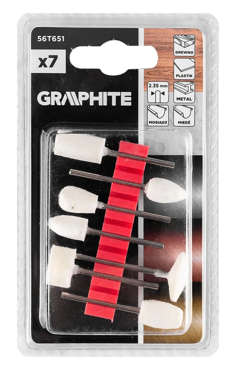 Zestaw filców do miniszlifierki GRAPHITE 7 szt.
