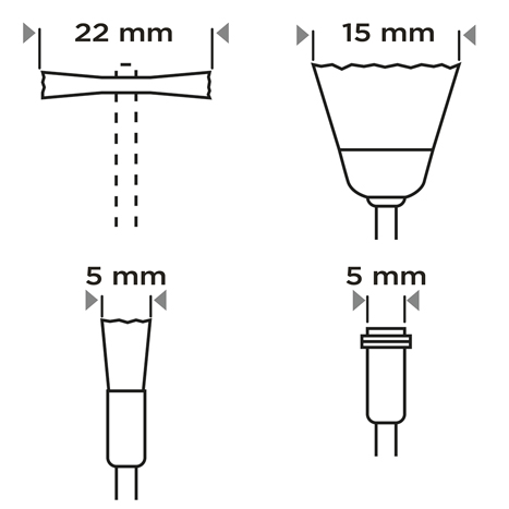 Szczotki druciane do miniszlifierki GRAPHITE zestaw 10 szt.
