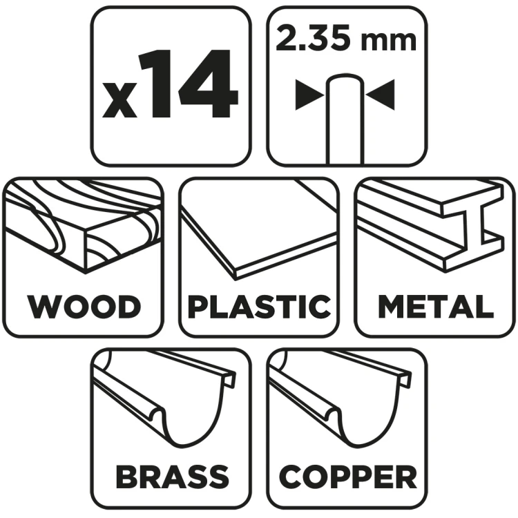 Kamienie szlifierskie do miniszlifierki GRAPHITE zestaw 14 szt.