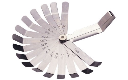 Szczelinomierz listkowy gięty 100mm, 16 listków, 0,05 - 1mm, SATA 09402