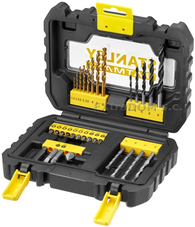 Bity, wiertła STANLEY FATMAX kpl. 31 cz. w mocnej kasecie STA88540