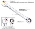 Klucze płasko - oczkowe z podwójną grzechotką Gearwrench SATA zestaw 3 szt.