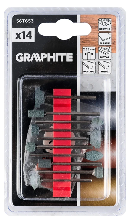 Kamienie szlifierskie do miniszlifierki GRAPHITE zestaw 14 szt.