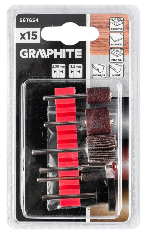 Akcesoria do miniszlifierki GRAPHITE zestaw 15 szt.