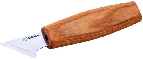 Mały nóż snycerski do rzeźby geometrycznej, ostrze skośne BeaverCraft C11