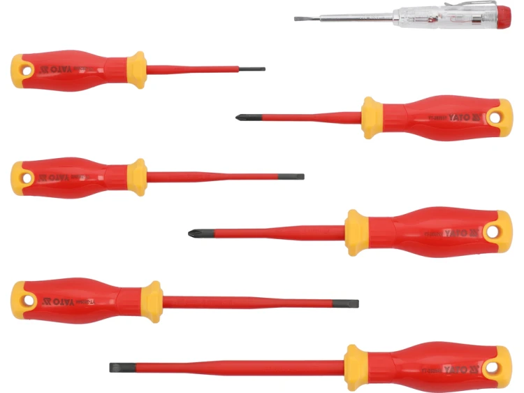 Wkrętaki izolowane Yato 1000V EXTRA SLIM zestaw wkrętaków 7 szt. YT-282681