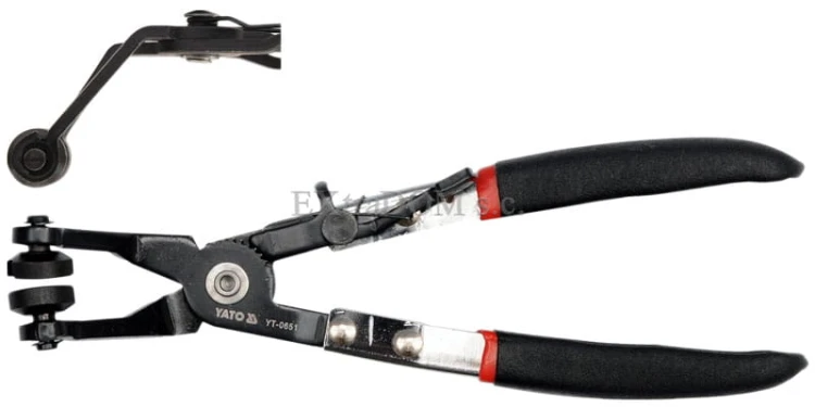 Szczypce Yato wygięte do opasek rozprężnych YT-0651