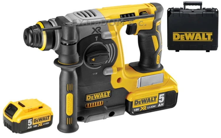 DEWALT akumulatorowa młotowiertarka bezszczotkowa SDS-Plus 18V XR 2,1J 5,0Ah DCH273P2-QW