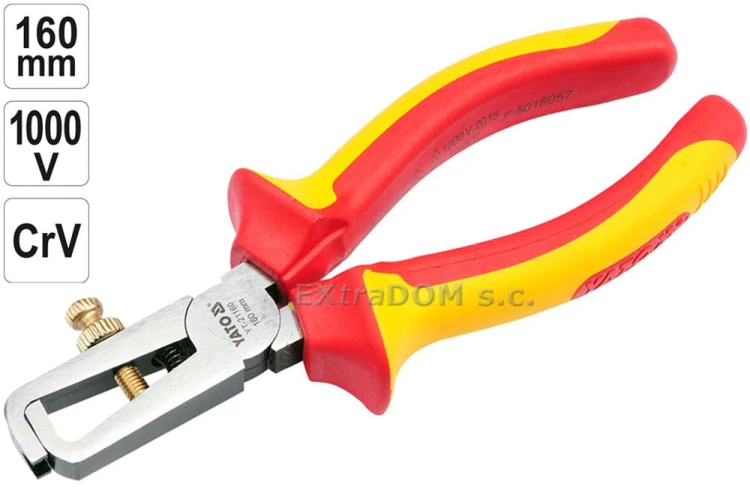 Szczypce - ściągacz izolacji 160mm VDE YATO YT-21160