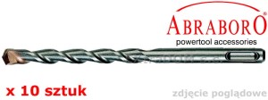 Wiertła do betonu 5/110mm pakiet 10 szt SDS Plus Abraboro AB00002301_10