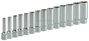 Klucze nasadowe - nasadki 1/2" Yato długie kpl. 14 sztuk 8 - 21mm