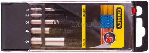 Wykrętaki do urwanych śrub Stanley kpl. 5 szt. M3 - M18 STA57000