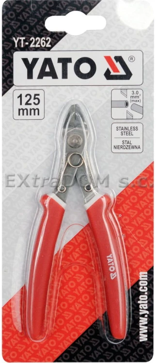 Szczypce boczne tnące YATO 125mm stal nierdzewna precyzyjne YT-2262