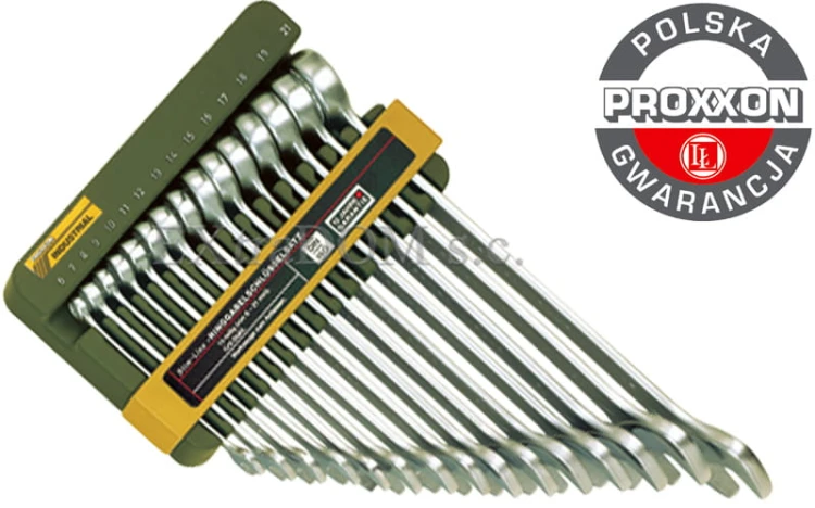 Klucze płasko-oczkowe PROXXON kpl. 15szt 6-21mm