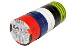 Taśma izolacyjna Yato 10m 12mm pakiet 10 sztuk 5 kolorów YT-8156