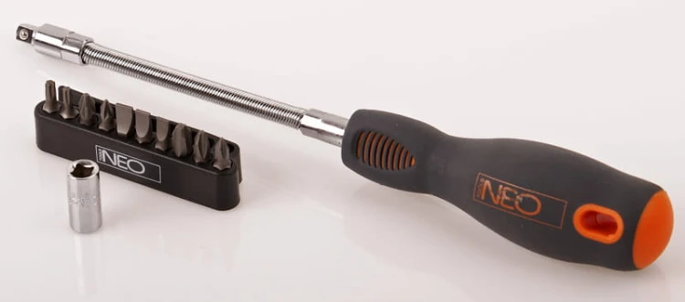 Neo Tools wkrętak gietki z końcówkami