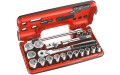 Klucze nasadowe Facom z grzechotką 1/2" nasadki 6-kątne 8-32mm 21 cz. SL.DBOX500
