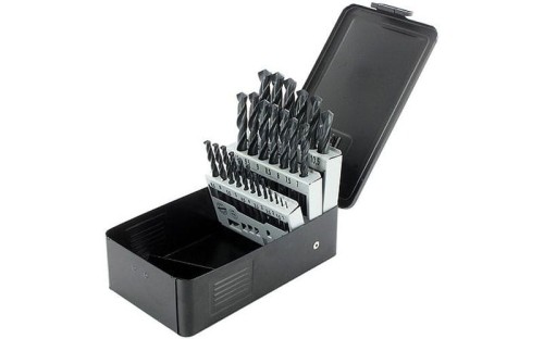 Wiertła do metalu Abraboro HSS czarne kpl. 25 cz w kasecie