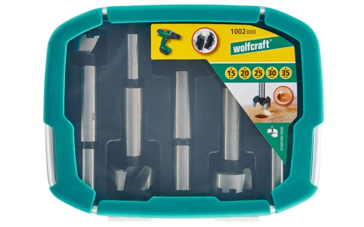 Zestaw wierteł Forstner 5szt Wolfcraft 1002000