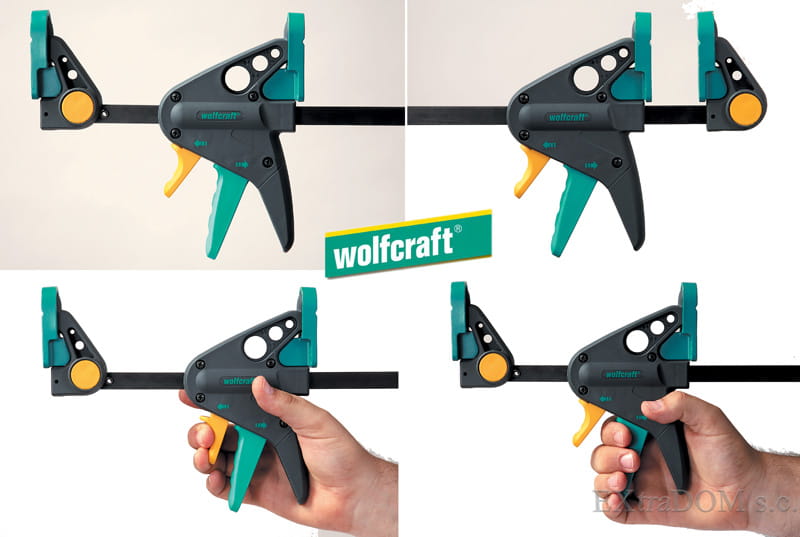 Ścisk stolarski jednoręczny EHZ PRO 65 firmy Wolfcraft 300mm 3457000