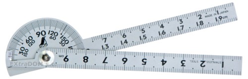 Kątomierz 10 cm, ø 40 stal nierdzewna Shinwa 62995