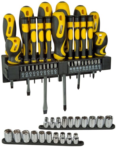 Zestaw narzędzi Stanley kpl 57 szt + wieszak 621430
